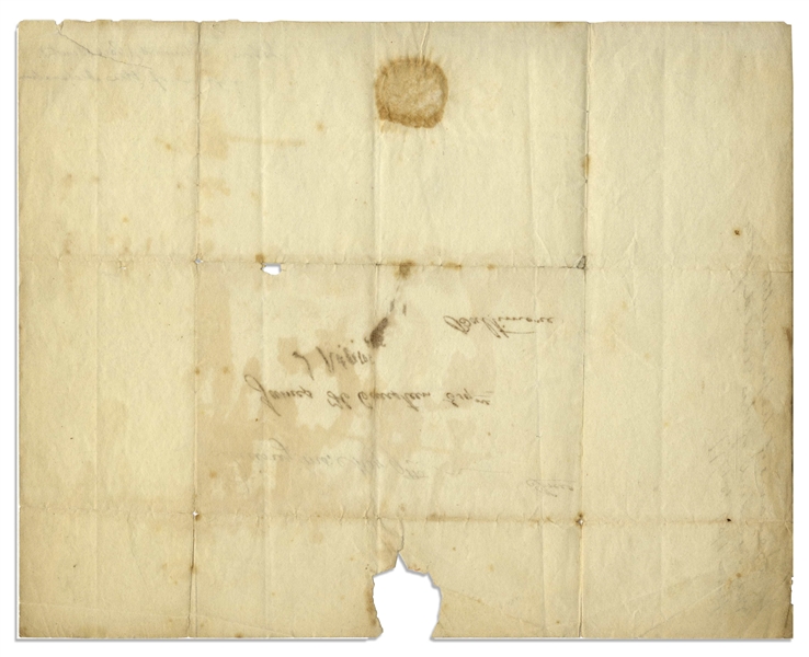 John Adams Free Franked Signature -- With University Archives COA